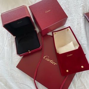 Cartier bracelet box, travel pouch and bag